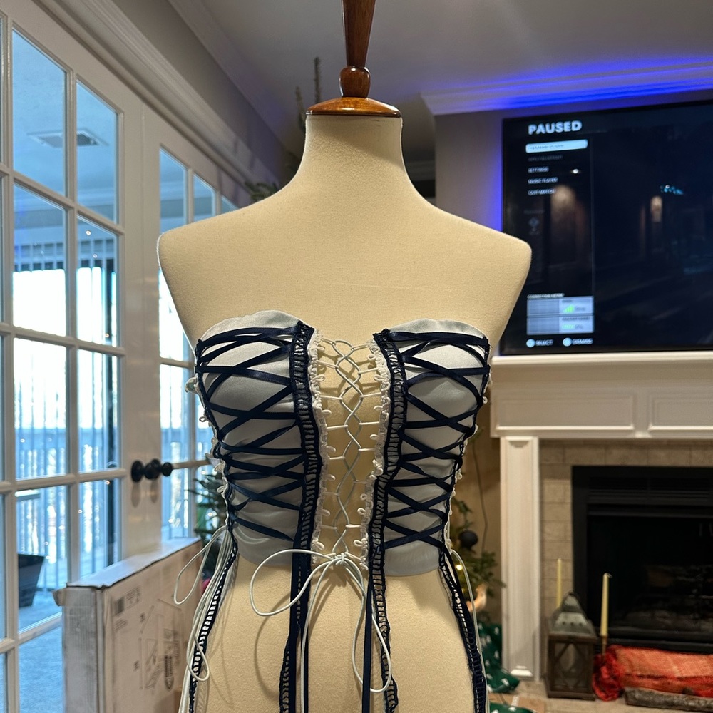 Rory Blue Corset Top